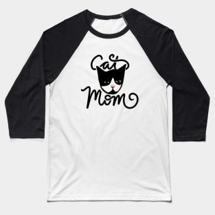 Tuxedo Cat Mom Baseball T-Shirt